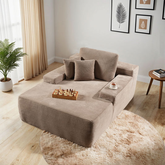 OVIOS 67''x48'' Chaise Lounge Chair Indoor, Oversized Upholstered Sofa Bed